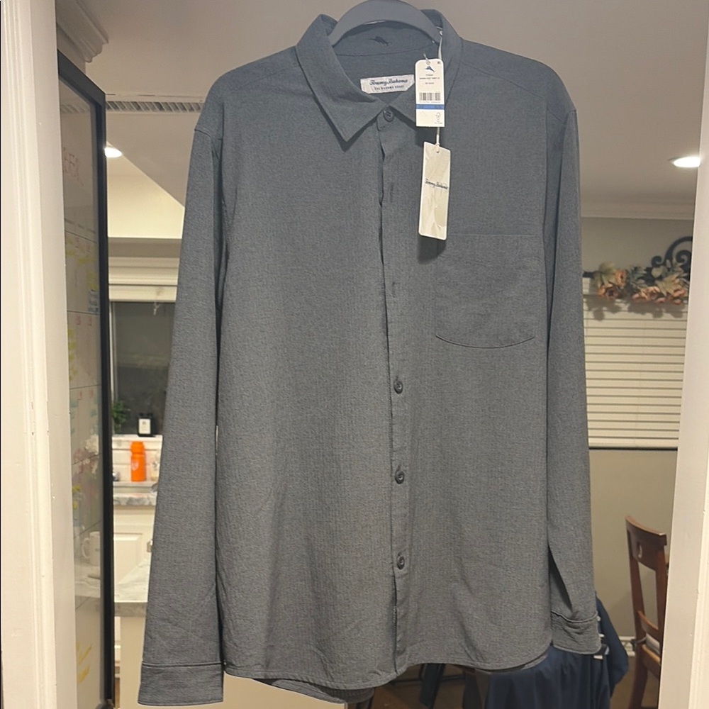 Tommy Bahama Men's Bahama Coast Sands Long Sleeve NWT Gray Color Code 023